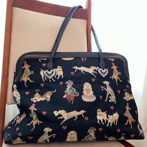 Brighton XL Dog Print Tapestry Bag